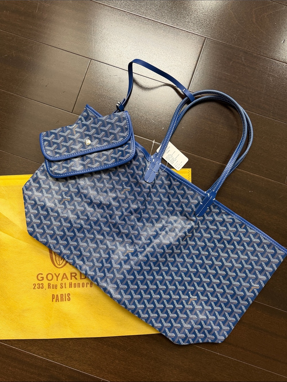 Navy Chevron Tote Large/GM Size